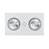 Manrose 2 Bulb Bathroom Fan Light Heater
