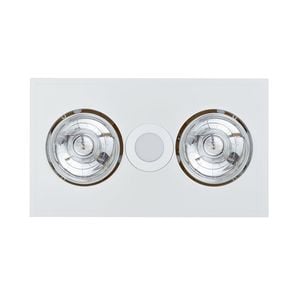 Manrose 2 Bulb Bathroom Fan Light Heater