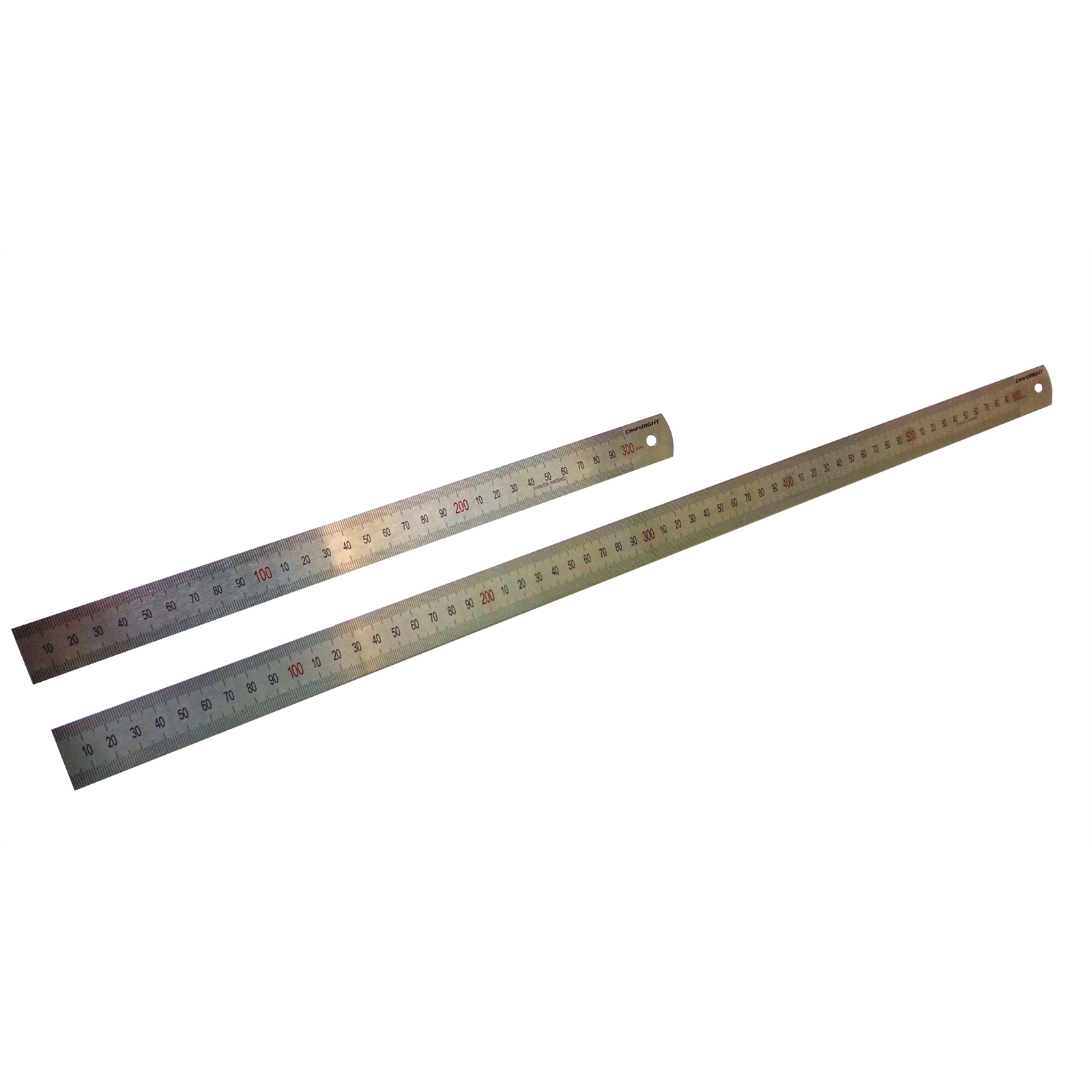 Craftright 600 And 300mm Stainless Steel Ruler 2 Pack Bunnings Australia