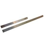 Craftright 600 and 300mm Stainless Steel Ruler - 2 Pack