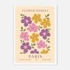 Galrie Vintage Floral Art Print from Paris Flower Market Botanical Archive No.6 Decor, White Frame, A1 60 x 84cm (23 x 33inch)