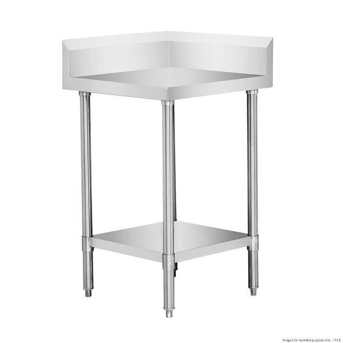 Modular Systems Corner Workbench With 150mm Splashback & Undershelf Wbcb6-0600/a