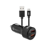 3sixT Car Charger 5.4A + USB-A To Micro USB Cable 1m - Black