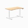 Desky Dual Sit to Stand Ergo Edge Bamboo Desk 1200x750mm White