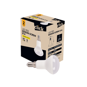Click R50 SES LED 470lm Warm White 5W Globe - 2 Pack