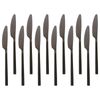 Argon Tableware Stainless Steel Dinner Knives - 21cm - 8x Durable Rust Resistant Stainless Steel Dishwasher Safe Flatware Set