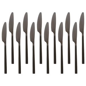 Argon Tableware Stainless Steel Dinner Knives - 21cm - 8x Durable Rust Resistant Stainless Steel Dishwasher Safe Flatware Set