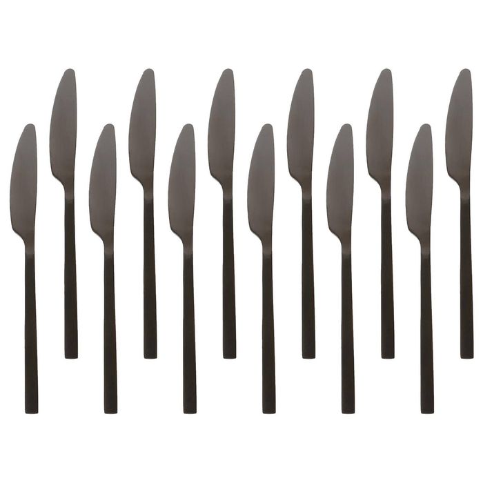 Argon Tableware Stainless Steel Dinner Knives - 21cm - 8x Durable Rust Resistant Stainless Steel Dishwasher Safe Flatware Set