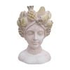 Lvd Lady Urn Fruit Cement Bust Statue Indoor/outdoor Decor 27.5x19x17cm