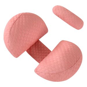 Catzon Pregnancy Side Sleep Pillow Washable Back Belly Hips Legs-pink