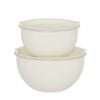 Davis & Waddell Daylesford Enamel Mixing Bowls With Lid 2pcs Set Cream
