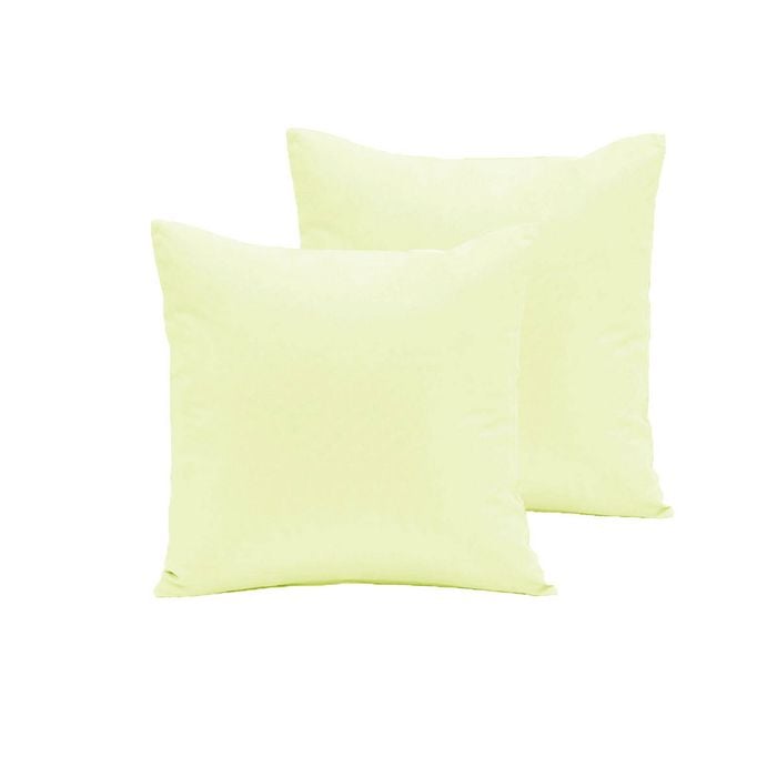 Bloomington Pair of Polyester Cotton European Pillowcases 65 x 65 cm Ivory
