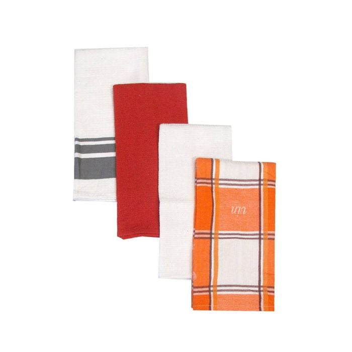 Set of 4 Lula Cotton Waffle Tea Towels 54 x 70 cm