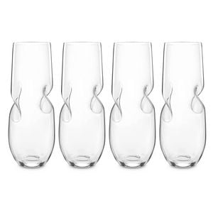 4pc Final Touch Conundrum Bubbles 300ml Sparkling/Champagne Glass - Clear