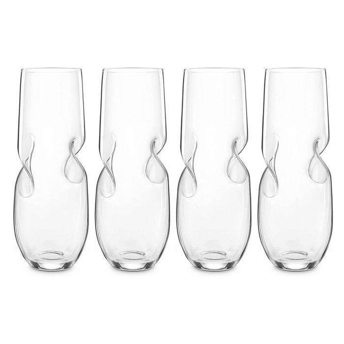 4pc Final Touch Conundrum Bubbles 300ml Sparkling/Champagne Glass - Clear