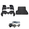 AUSGO Floor Mats & Boot Liner Set for Toyota Land Cruiser Landcruiser 76 LC76 2023-Onwards Car Floor Liners Cargo Mat