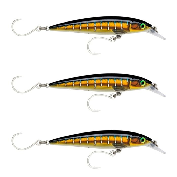 3x Rapala 12cm Saltwater X Rap Long Cast Sink Minnow Fishing Lures -Sailfish UV