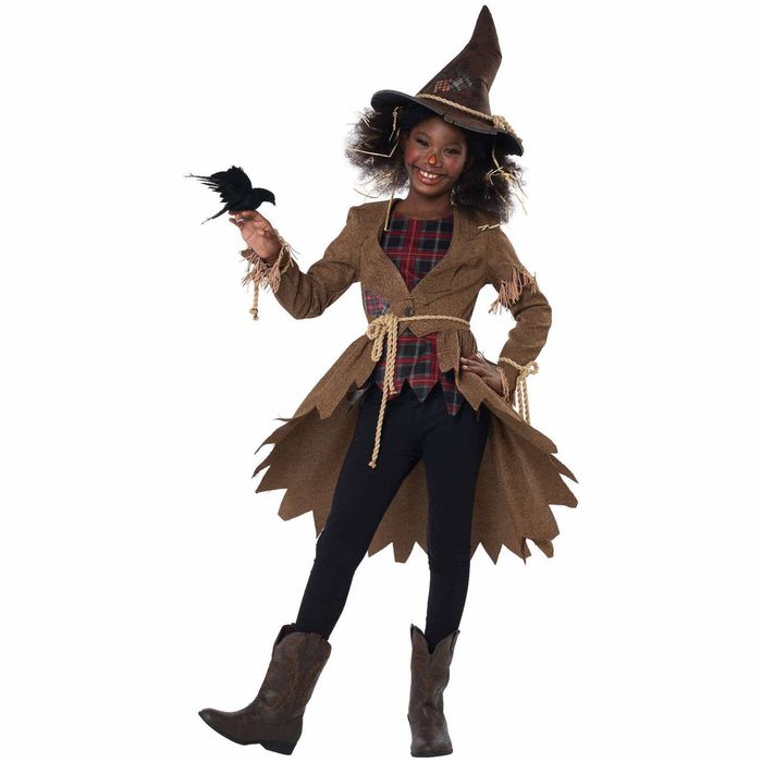 Hay Grrl Scarecrow Horror Wizard of Oz Story Book Week Child Girls Costume M