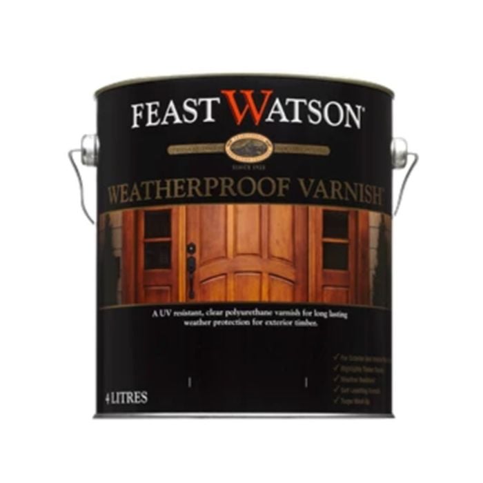 Feast Watson 4L Gloss Clear Timber Weatherproof Varnish