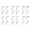 6x 4pc Appetito Spring Action Plastic Tablecloth Clips White