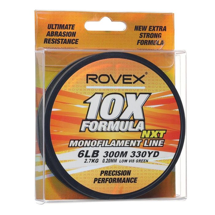 Rovex 10x Formula Monofilament Fishing Line 300m Green 6lb