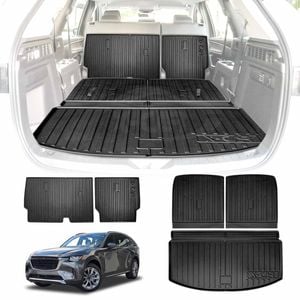 3D All Weather Boot Liner Back Seat Protector Combo for Mazda CX-90 CX90 2023-Onwards Cover Cargo