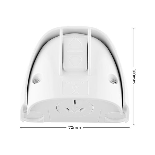 DETA 15 Amp Weatherproof Single Power Point with Paddle Lock - Bunnings ...