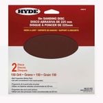 Hyde 9" Aluminium Oxide Sanding Discs - 150 Grit - 2 Pack