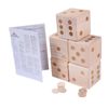 Wooden Dice Set 9cm Diameter With Scorecard Book