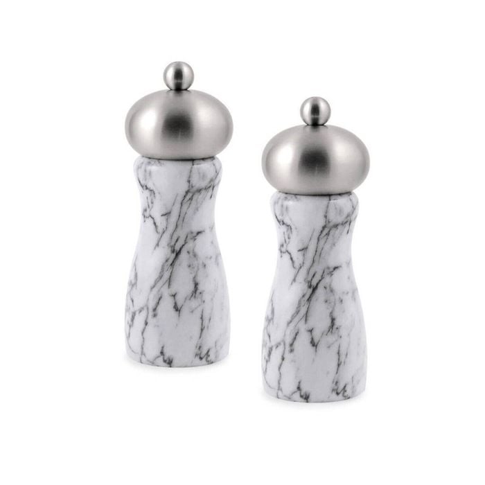 Swissmar 7588081  Arctic White Marble Salt & Pepper Mills White Marble