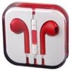 Handsfree Headphone Earphone w/ Mic 3.5mm Connector Jack - Red