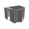 Build-a-Shed 2.3 x 2.3 x 2.3m Gable Double Hinged Side Door Shed - Grey