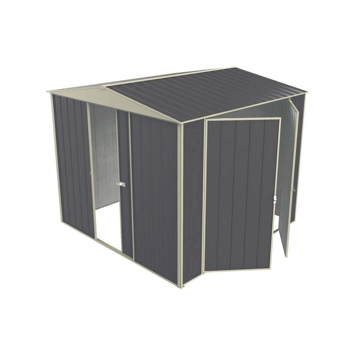 Build-a-Shed 2.3 x 2.3 x 2.3m Gable Double Hinged Side Door Shed - Grey