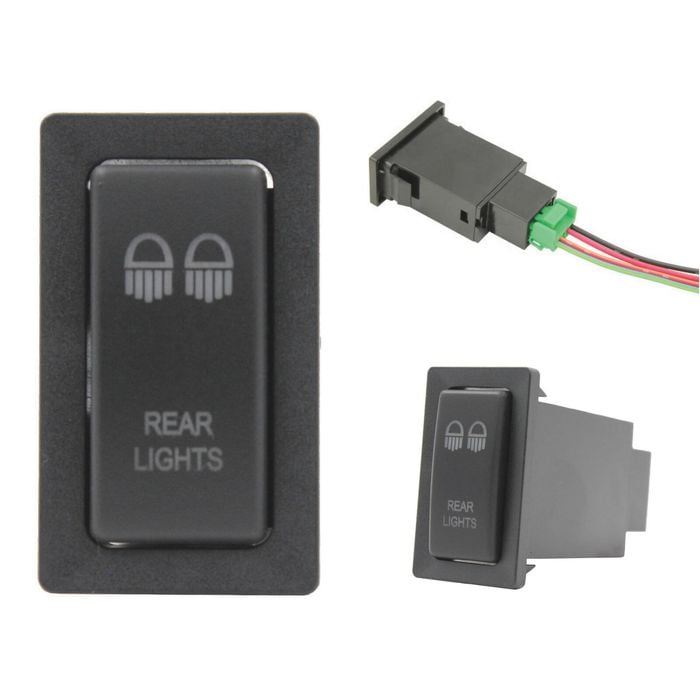 Switch Boss Vertical Push Switch fits pre-2002 Toyota 75/78/79/80/90/95 Series - Rear Lights