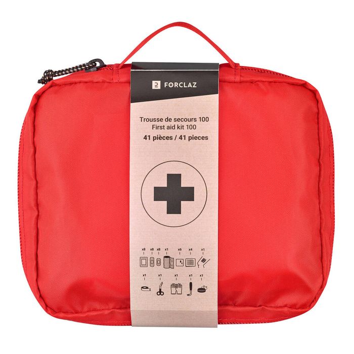First-Aid Kit 41 Pieces - 100 - Bright Red