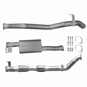 Ignite Exhausts Turbo Back For Toyota Landcruiser 76 Series V8 Wagon 3" Cat With Muffler Raw Aluminised Steel