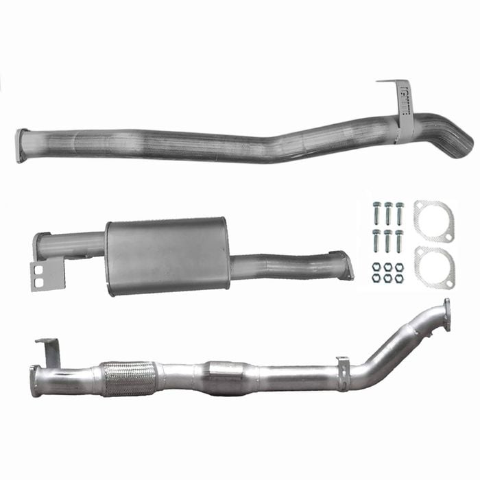 Ignite Exhausts Turbo Back For Toyota Landcruiser 76 Series V8 Wagon 3" Cat With Muffler Raw Aluminised Steel