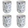 4PK LVD Vine Ceramic 8.5cm Coffee/Tea Cup Drinkware - White