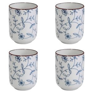 4PK LVD Vine Ceramic 8.5cm Coffee/Tea Cup Drinkware - White