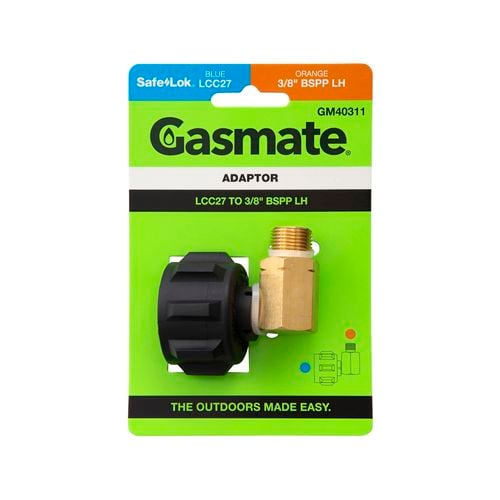 Gasmate Adaptor 3/8" BSPP LH to LCC27 Bunnings Australia