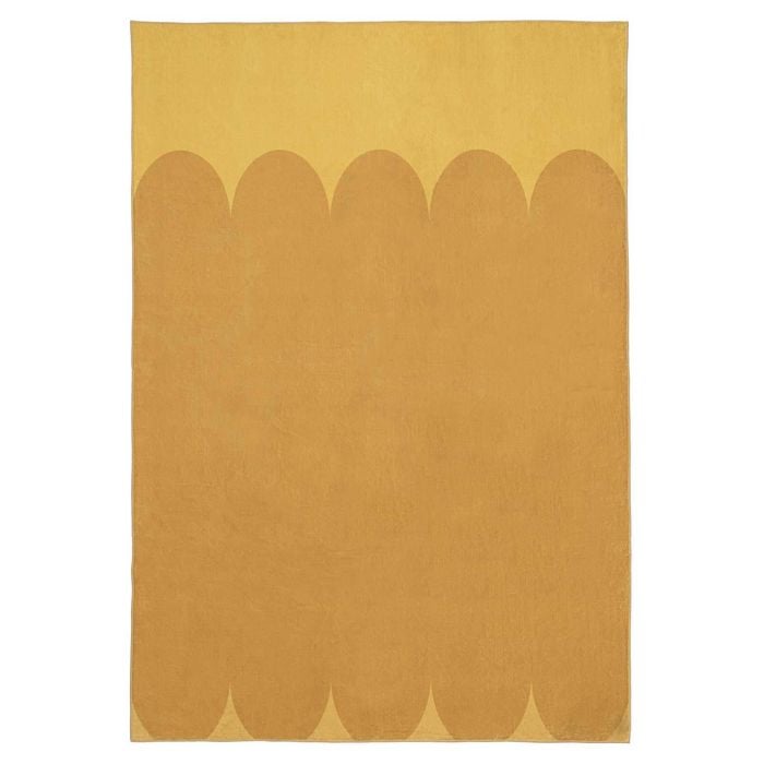 Loopsie-290cm X 190cm-poyeni Printed Mustard Washable Rug
