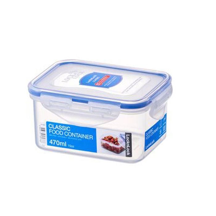 Locknlock 470ml Airtight Classic Rectangle Food Storage Container Short Clear
