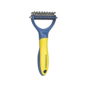 Pakeway T10 Pet Dog Cat Dematting Rake Blue Yellow