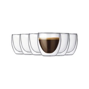 Bodum Pavina 6pc Glass Double Wall Glass 80ml