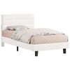 ALFORDSON Bed Frame Single Boucle White Mattress Base
