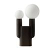 Nordhavn 240V Black Modern Cactus Resin Table Lamp, 2-Light Bedside Desk Light