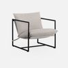 Zinus Aidan Sling Accent Chair Metal Frame Armchair with Foam Cushion - Beige