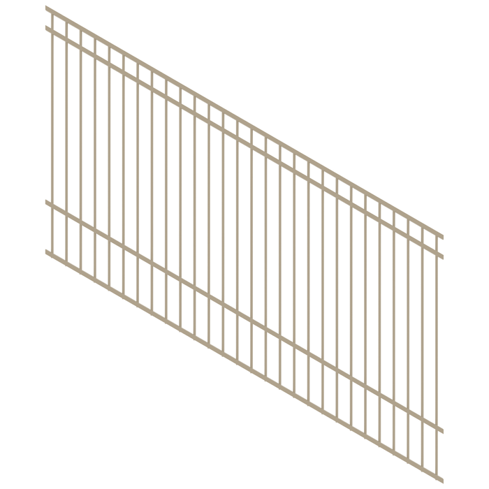 ProtectorAl 1201-2400W x 1200H Paperbark DTR All Up Pool Fence Panel Raked 16-30º