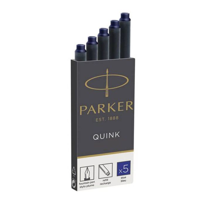 Parker Permanent Ink Cartridge (5pk) (Blue)