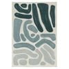 Loopsie-330cm X 240cm-faroe Blue Grey Abstract Washable Rug